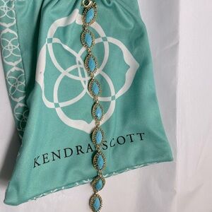 Kendra Scott Gold and Turquoise Bracelet